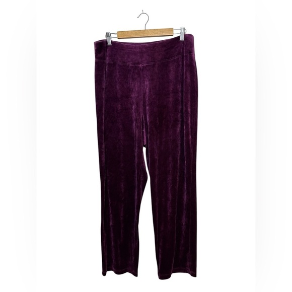 Talbots | Women’s Purple Velour Tracksuit Pants | Size XL - Picture 1 of 4